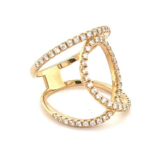 Diamond Ring Size 9.25 14k Gold 0.85 TCW 7.02 Grams Certified $5,950 215418 - Picture 11 of 12